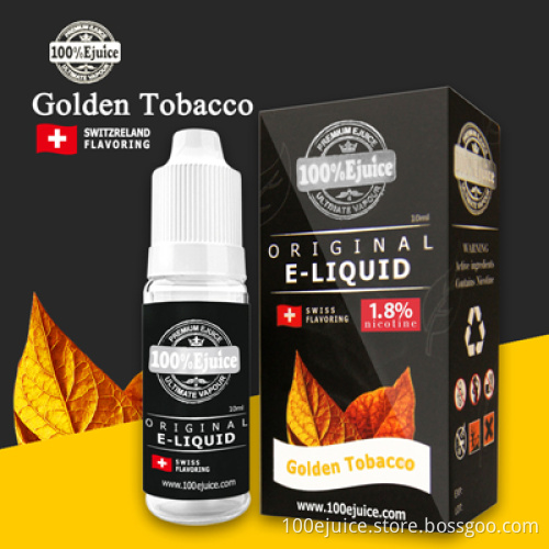 Hot Sale 30ml Golden Tobacco E Liquid Professional Supplier
